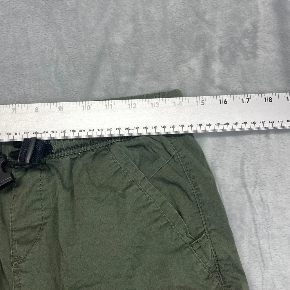Unionbay Cargo Pants Women 9 (28x27) Dark Green Workwear Adjustable Buckle Waist